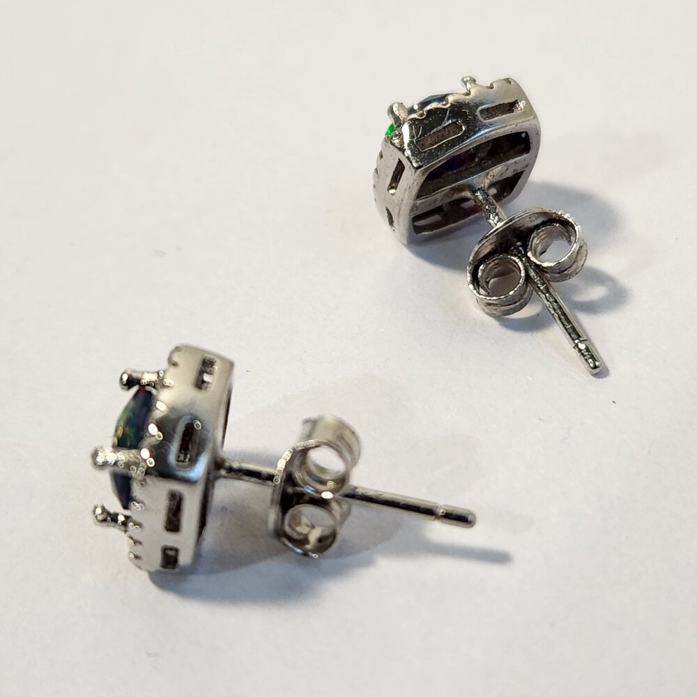 [SOLD/Update] REAL Australian Lightning Ridge Opal .90ctw 925 Stud Earrings - Picture 8 of 12